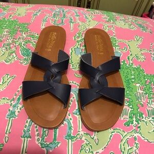 Bella Vita Women's Georgette Block Heel Mule Sandals - Puffy Two-Band Design - View #6